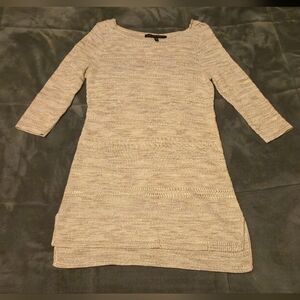 White House Black Market Gold Sweater Dress